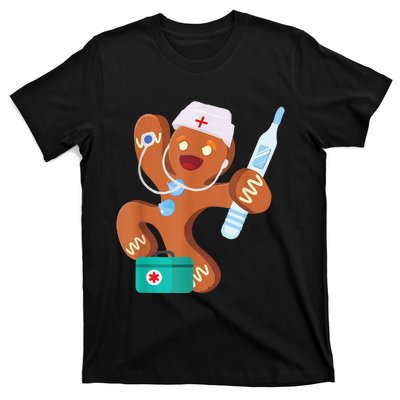 Gingerbread Nurse Christmas Cookies Baking Costume Bake Day T-Shirt