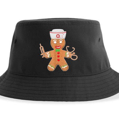 Gingerbread Nurse Christmas Cookie Costume Baking Team Sustainable Bucket Hat