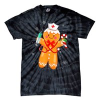 Gingerbread Nurse Christmas Cookies Baking Nursing Costume Tie-Dye T-Shirt