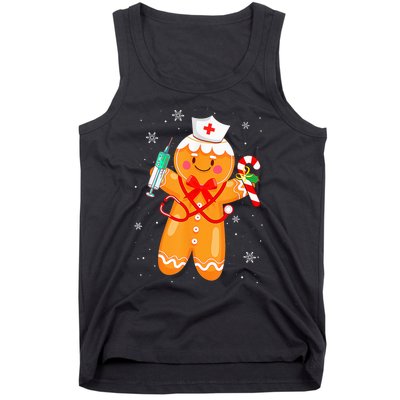 Gingerbread Nurse Christmas Cookies Baking Nursing Costume Tank Top