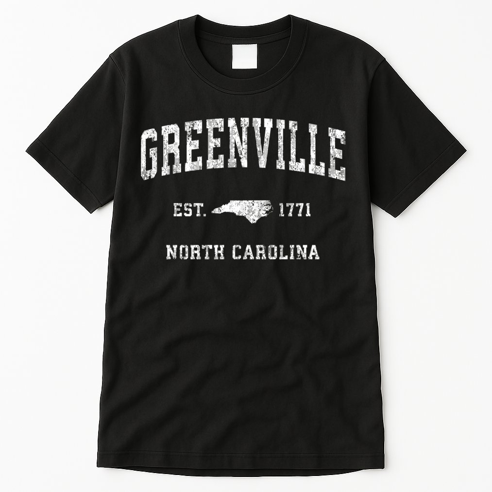 Greenville North Carolina Nc Vintage Athletic Sports Tall T-Shirt