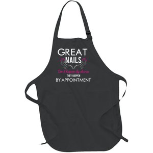 Great Nail Don't Happen By Chance Funny Nail Tech Women Full-Length Apron With Pockets