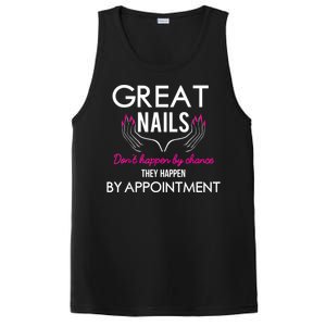 Great Nail Don't Happen By Chance Funny Nail Tech Women PosiCharge Competitor Tank