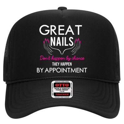 Great Nail Don't Happen By Chance Funny Nail Tech Women Trucker Hat