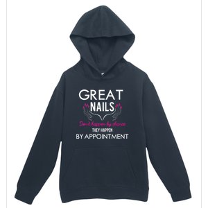 Great Nail Don't Happen By Chance Funny Nail Tech Women Urban Pullover Hoodie