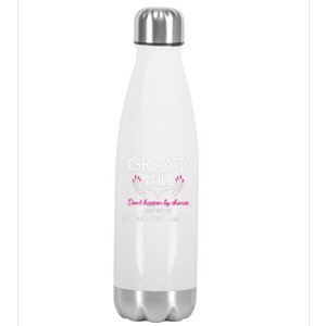 Great Nail Don't Happen By Chance Funny Nail Tech Women Stainless Steel Insulated Water Bottle