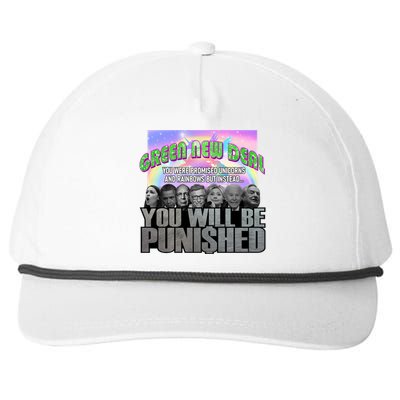 Green New Deal You Were Promised Unicorns And Rainbows Snapback Five-Panel Rope Hat