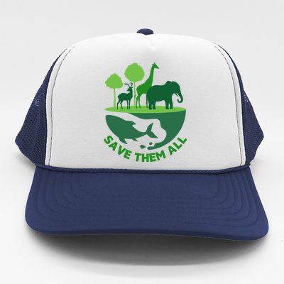 Global National Endangered Species Day Protect The Wildlife Gift Trucker Hat