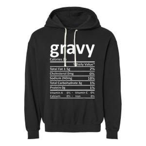 Gravy Nutrition Facts Thanksgiving Christmas Food Garment-Dyed Fleece Hoodie