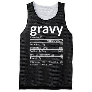 Gravy Nutrition Facts Thanksgiving Christmas Food Mesh Reversible Basketball Jersey Tank