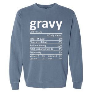 Gravy Nutrition Facts Thanksgiving Christmas Food Garment-Dyed Sweatshirt