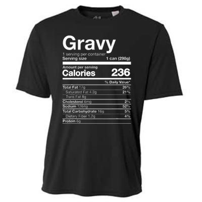 Gravy Nutrition Funny Thanksgiving Food Cooling Performance Crew T-Shirt