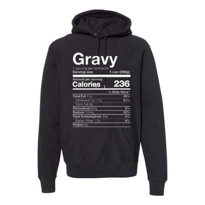 Gravy Nutrition Funny Thanksgiving Food Premium Hoodie