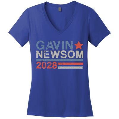 Gavin Newsom For President 2028 Women's V-Neck T-Shirt