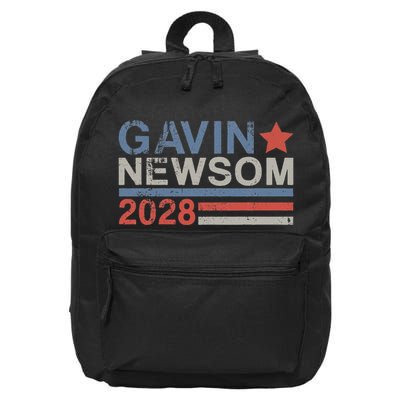 Gavin Newsom For President 2028 Gavin Newsom 2028 16 in Basic Backpack