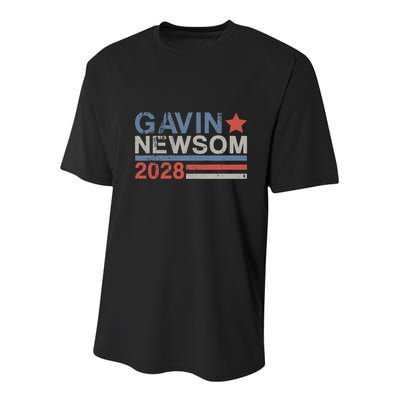 Gavin Newsom For President 2028 Gavin Newsom 2028 Youth Performance Sprint T-Shirt