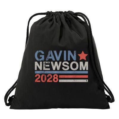 Gavin Newsom For President 2028 Vintage Gavin Newsom 2028 Drawstring Bag