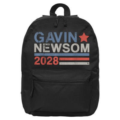 Gavin Newsom For President 2028 Vintage Gavin Newsom 2028 16 in Basic Backpack