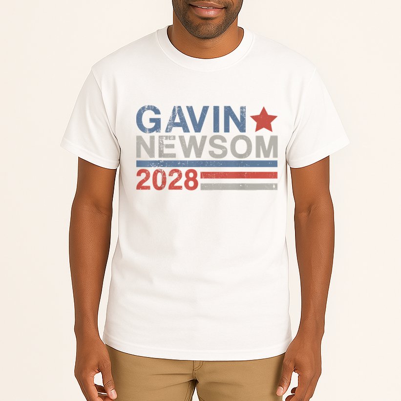 Gavin Newsom For President 2028 Vintage Gavin Newsom 2028 Tall T-Shirt
