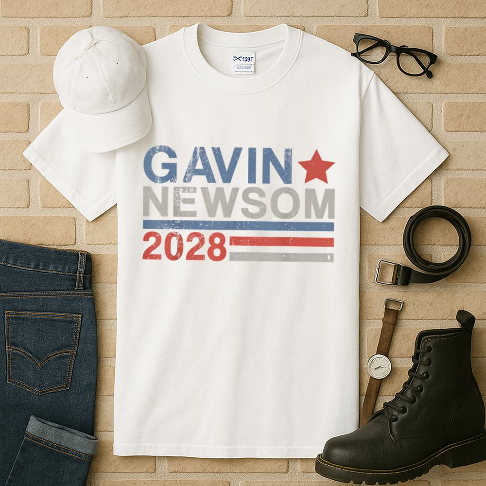 Gavin Newsom For President 2028 Vintage Gavin Newsom 2028 Tall T-Shirt