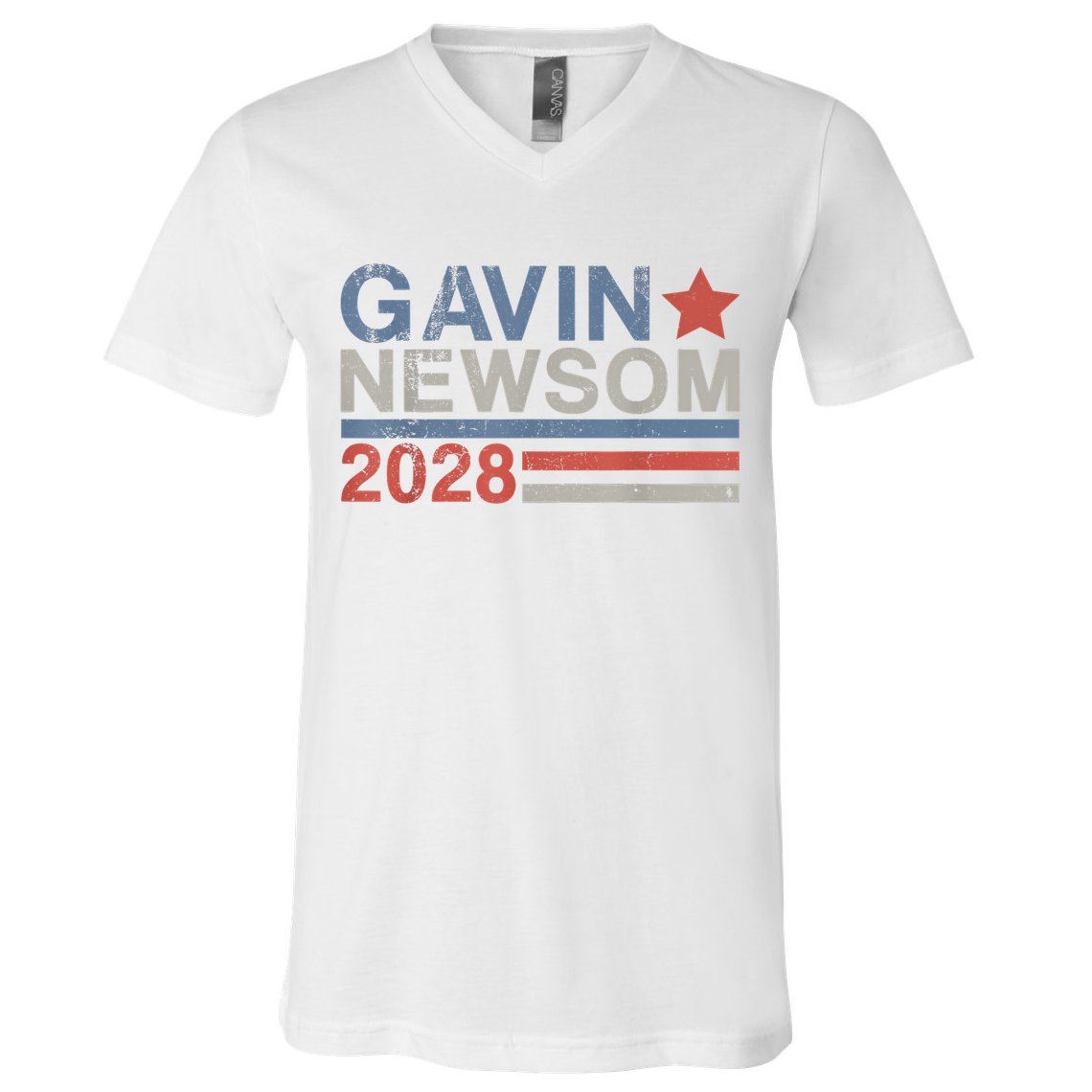 Gavin Newsom For President 2028 Vintage Gavin Newsom 2028 V-Neck T-Shirt