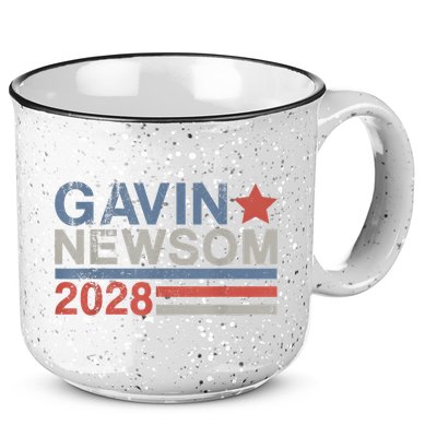 Gavin Newsom For President 2028 Vintage Gavin Newsom 2028 15oz Campfire Ceramic Mug