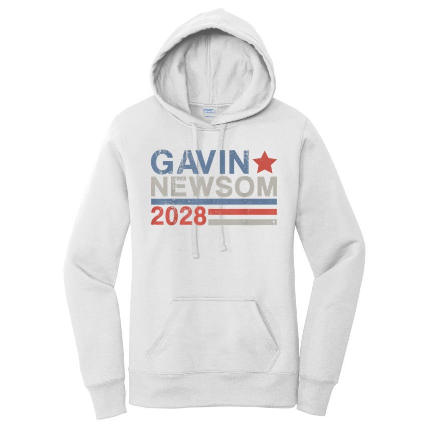 Gavin Newsom For President 2028 Vintage Gavin Newsom 2028 Women's Pullover Hoodie