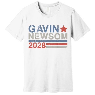 Gavin Newsom For President 2028 Vintage Gavin Newsom 2028 Premium T-Shirt