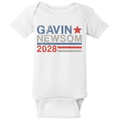 Gavin Newsom For President 2028 Vintage Gavin Newsom 2028 Baby Bodysuit