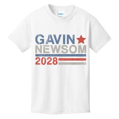 Gavin Newsom For President 2028 Vintage Gavin Newsom 2028 Kids T-Shirt