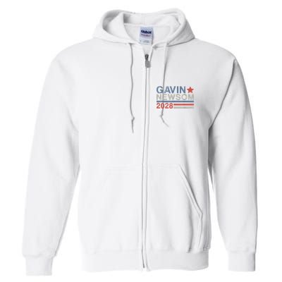 Gavin Newsom For President 2028 Vintage Gavin Newsom 2028 Full Zip Hoodie