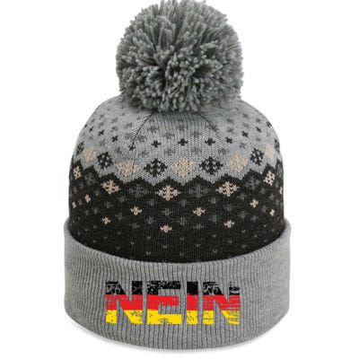 Germany Nein Funny German Oktoberfest The Baniff Cuffed Pom Beanie