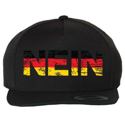 Germany Nein Funny German Oktoberfest Wool Snapback Cap