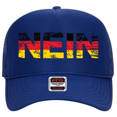 Germany Nein Funny German Oktoberfest High Crown Mesh Back Trucker Hat