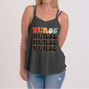 Groovy Nurse  Future Nurse Appreciation Nursing Women's Strappy Tank