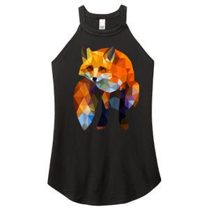 Geometric Nature Fox Cool Cute Graphic Art Women's Perfect Tri Rocker Tank