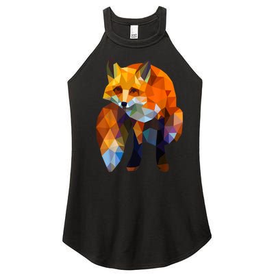 Geometric Nature Fox Cool Cute Graphic Art Women’s Perfect Tri Rocker Tank