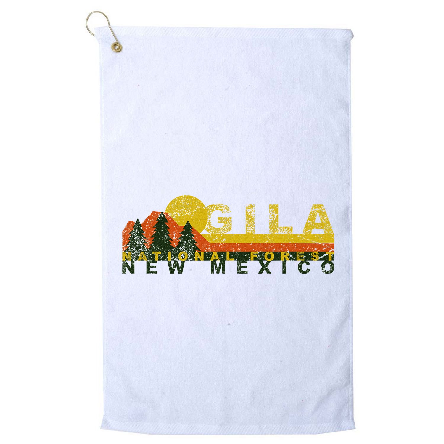 Gila National Forest Vintage Retro Golf Towel