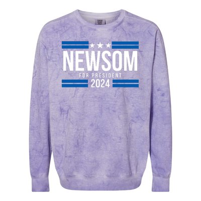 Gavin Newsom For President 2024 Gavin Newsom 2024 Colorblast Crewneck Sweatshirt