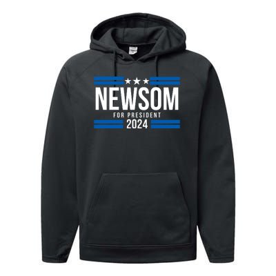 Gavin Newsom For President 2024 Gavin Newsom 2024 Performance Fleece Hoodie