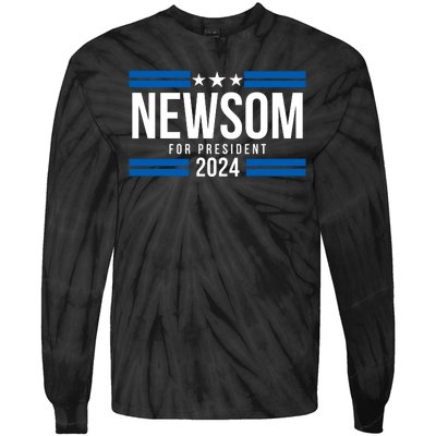 Gavin Newsom For President 2024 Gavin Newsom 2024 Tie-Dye Long Sleeve Shirt