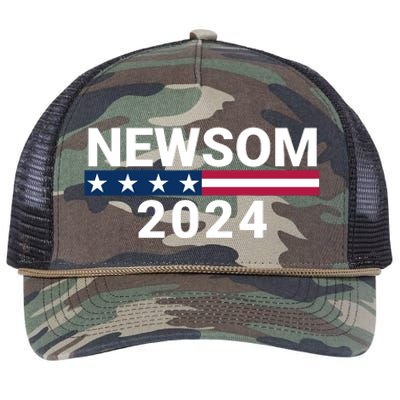 Gavin Newsom For President 2024 Gavin Newsom 2024 Vote Gavin Newsom Retro Rope Trucker Hat Cap