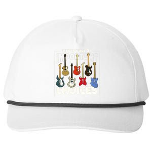 Guitar Nut Funny Life Is Full Of Important Choices Snapback Five-Panel Rope Hat