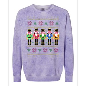 Golden Nutcracker Funny Jolly & Merry Ugly Christmas Colorblast Crewneck Sweatshirt