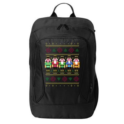 Golden Nutcracker Funny Jolly & Merry Ugly Christmas City Backpack