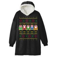 Golden Nutcracker Funny Jolly & Merry Ugly Christmas Hooded Wearable Blanket