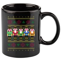 Golden Nutcracker Funny Jolly & Merry Ugly Christmas 11oz C Handle Ceramic Mug