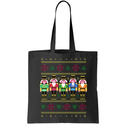 Golden Nutcracker Funny Jolly & Merry Ugly Christmas Bag
