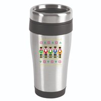 Golden Nutcracker Funny Jolly & Merry Ugly Christmas 16oz Travel Tumbler