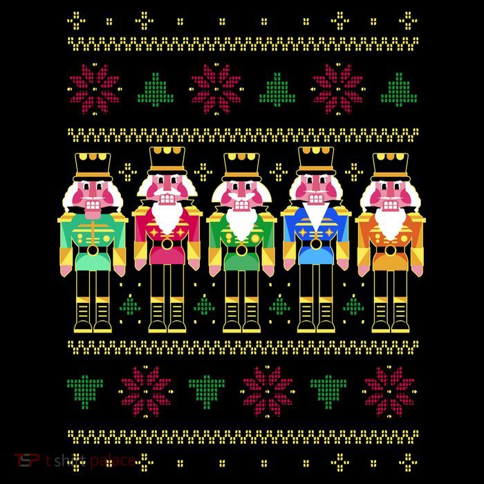 Golden Nutcracker Funny Jolly & Merry Ugly Christmas Youth Performance Sprint T-Shirt